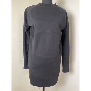 Athleta Womens Athleisure Comfy Casual Gorpcore Modal Tick Sweater Dress Black S